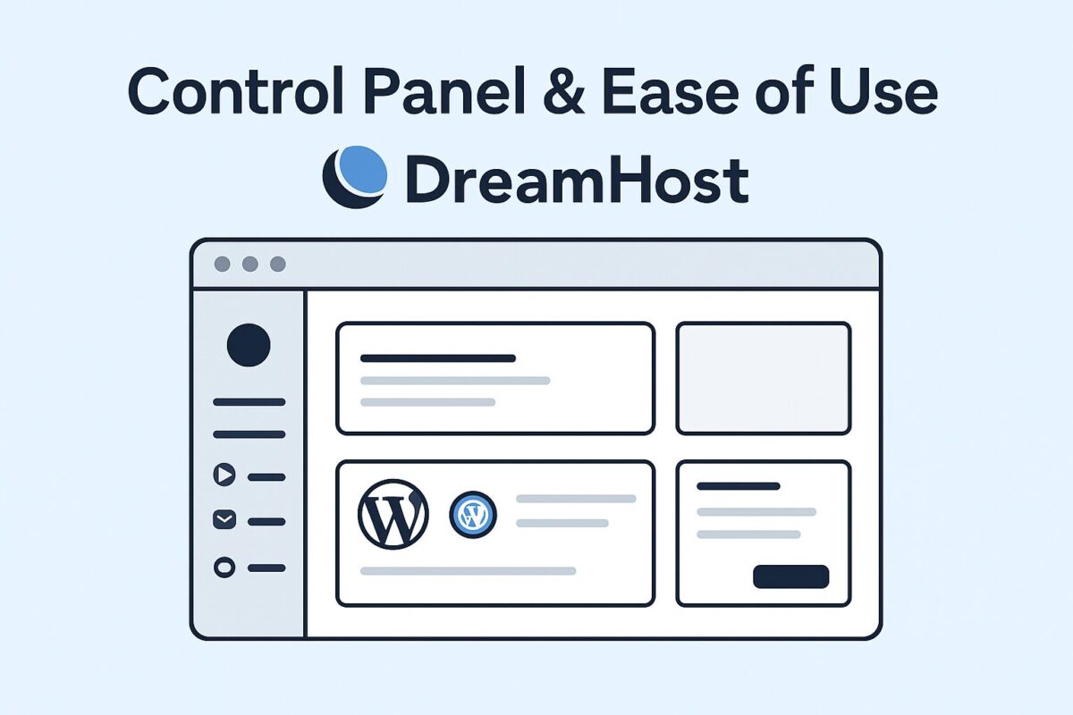 DreamHost control panel and dashboard interface easy to use for beginners