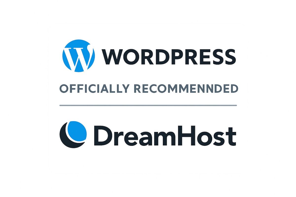 WordPress officially recommends DreamHost hosting badge