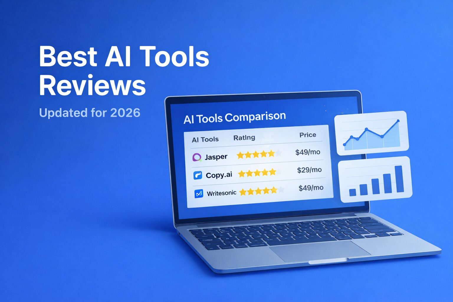 Best AI tools reviews dashboard showing ratings, pricing and software comparisons