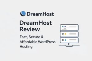 DreamHost review showing WordPress hosting speed, security, pricing and features