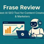 Frase AI SEO tool dashboard showing content optimization and keyword research features
