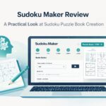 Sudoku Maker review showing sudoku puzzle book creation software interface