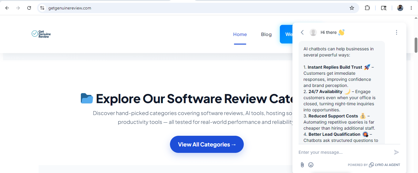 AI Chatbot Automated Customer Replies AI chatbot providing automated customer support replies instantly