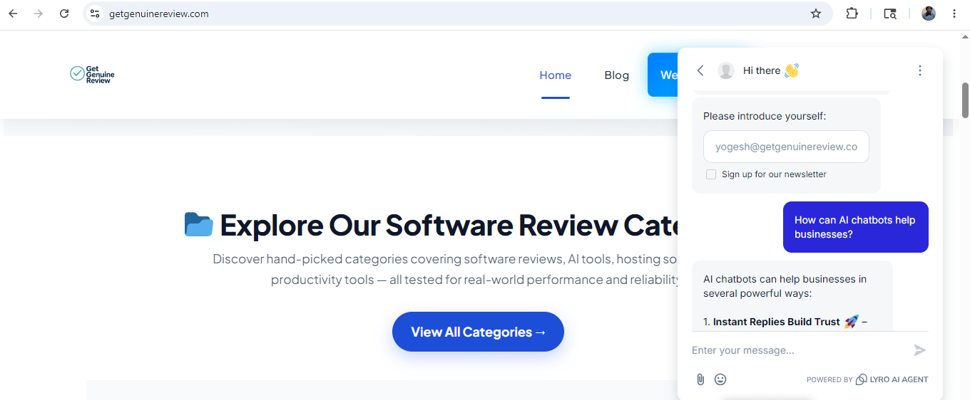 AI Customer Support Chatbot Live Chat AI customer support chatbot with live chat automation for small businesses