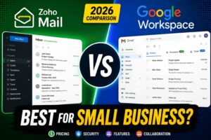Zoho Mail vs Google Workspace comparison for small businesses in 2026
